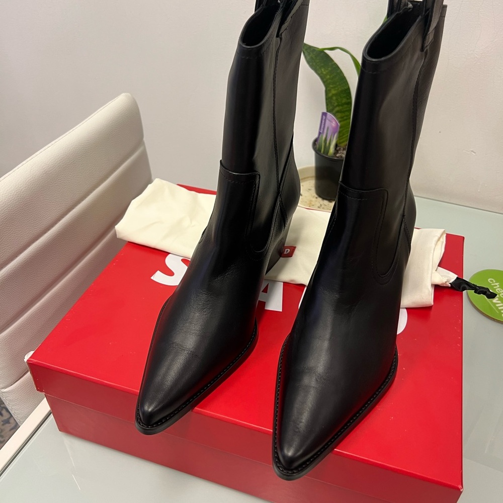STAUD June Boot Black Leather